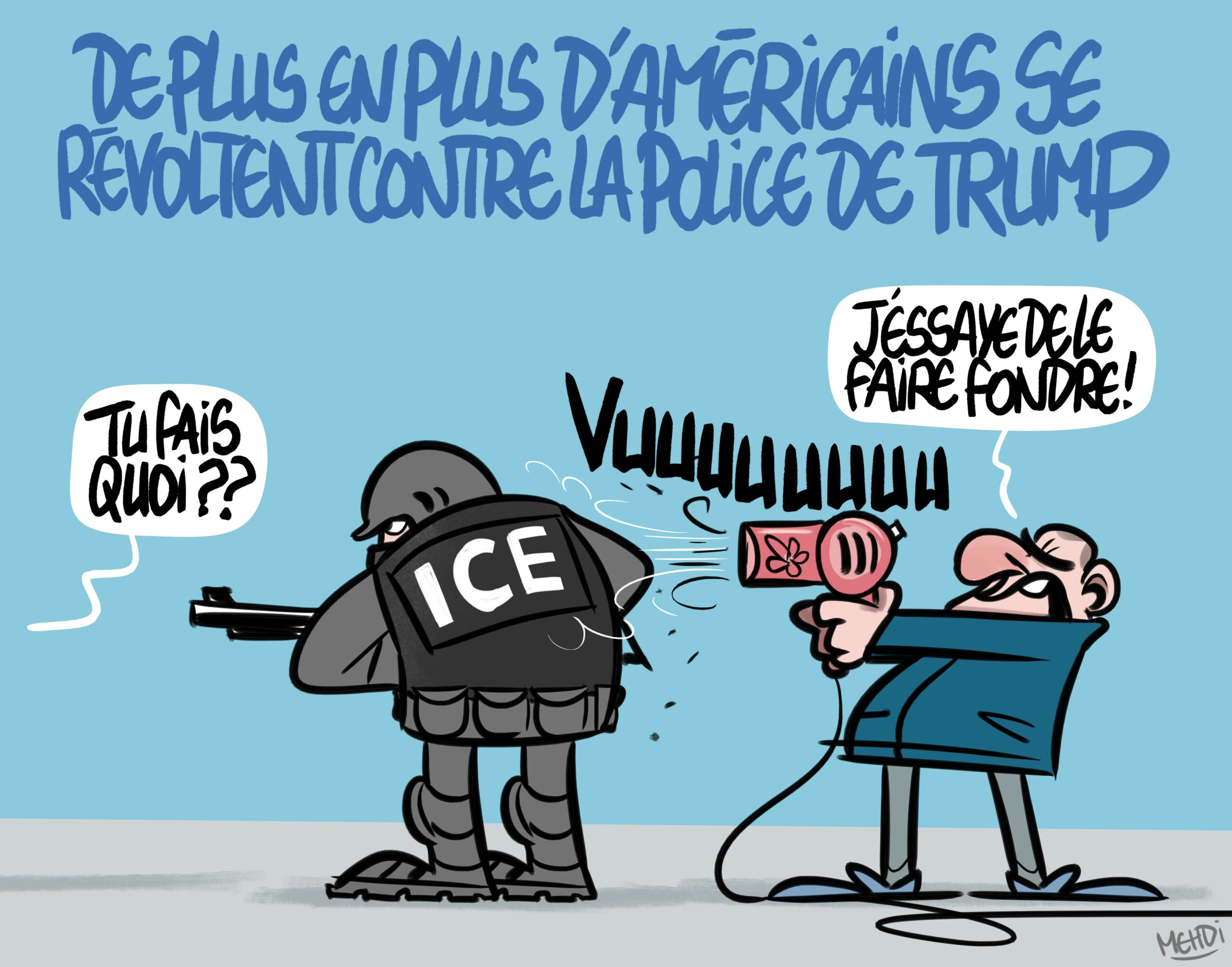 De plus en plus d&rsquo;américains se révoltent contre la police de Trump